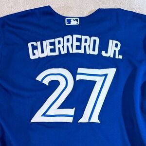 Nike Vladimir Guerrero Jr Toronto Blue Jays MLB Authentic Jersey Blue Mens XL